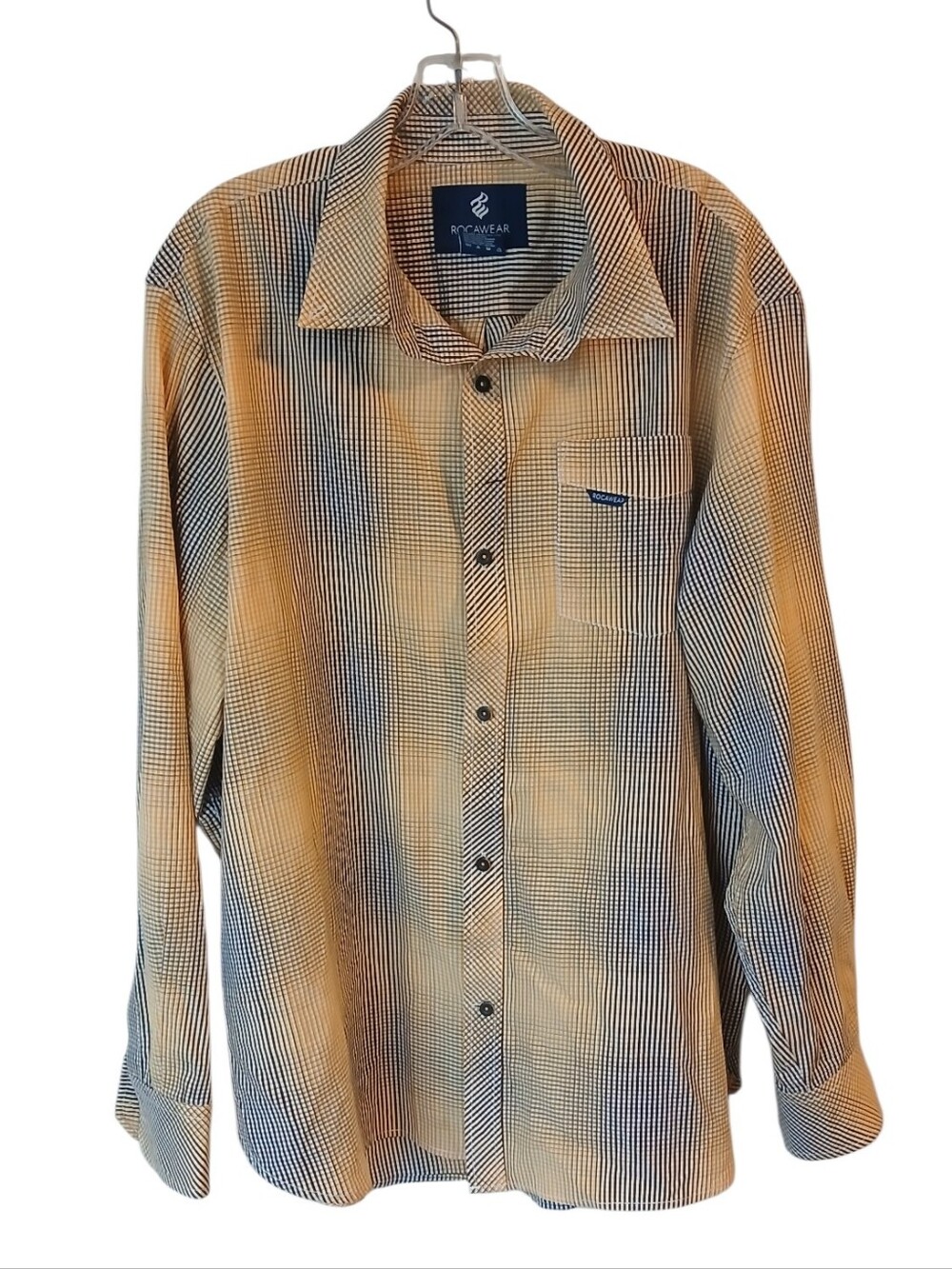 Rocawear Men's Button-Down Check Shirt Size 2XL